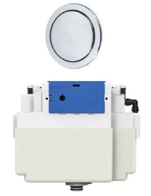 THOMAS DUDLEY VANTAGE SINGLE FLUSH CONCEALED PNEUMATIC CISTERN with POLYSTYRENE INSULATION JACKET & 73.5mm ROUND BUTTON, 314408